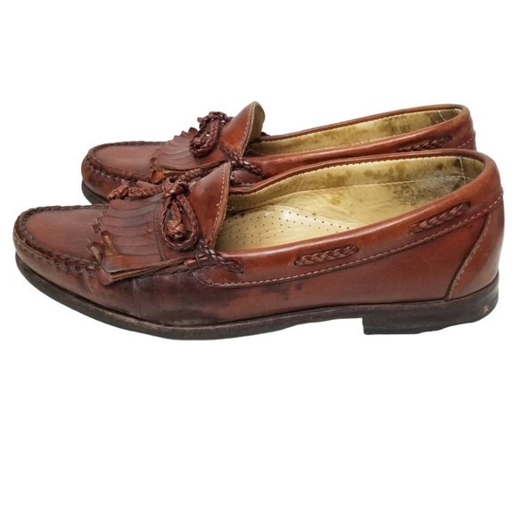 Allen Edmonds Mens 9.5D Brown Leather Woodstock Do - Picture 4 of 9